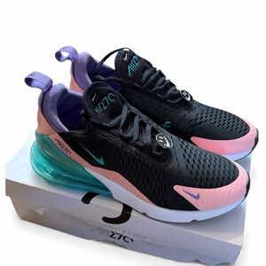 Nike Air Max 270 Black Pink Purple Sneakers